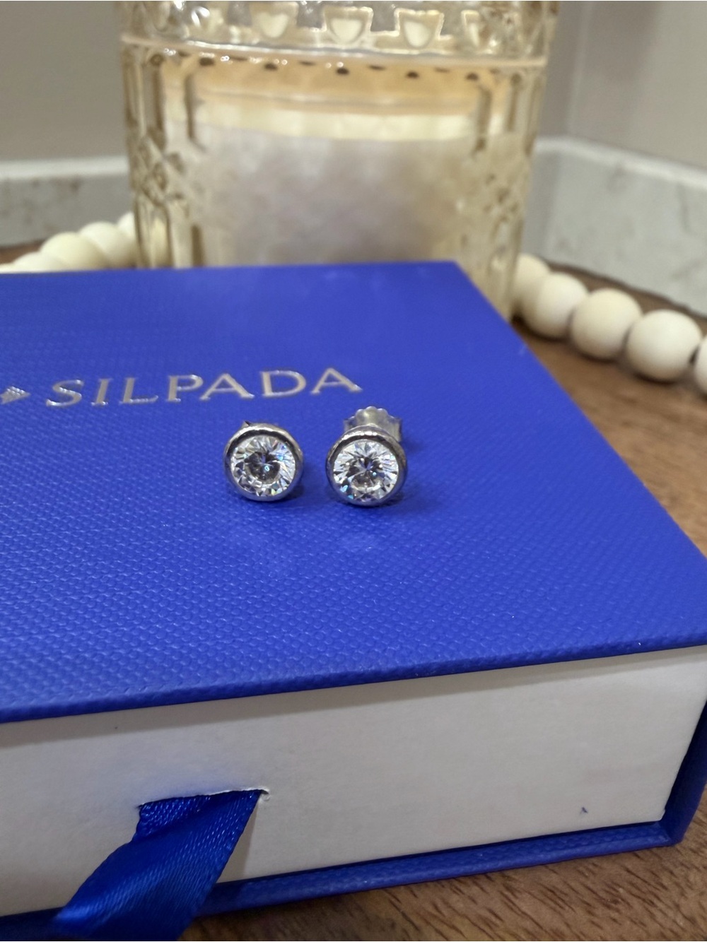 Silpada “Shine On” CZ Stud Earrings - 925 Sterling Silver E5326CZ